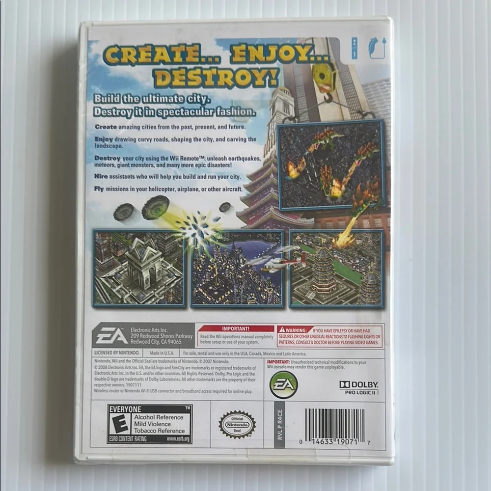 SEALED Nintendo White Wii SimCity Creator Game